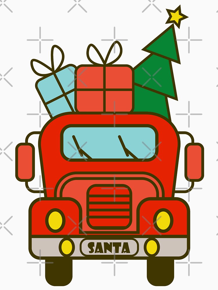 Red Christmas truck front view Merry Christmas by CutieBlue