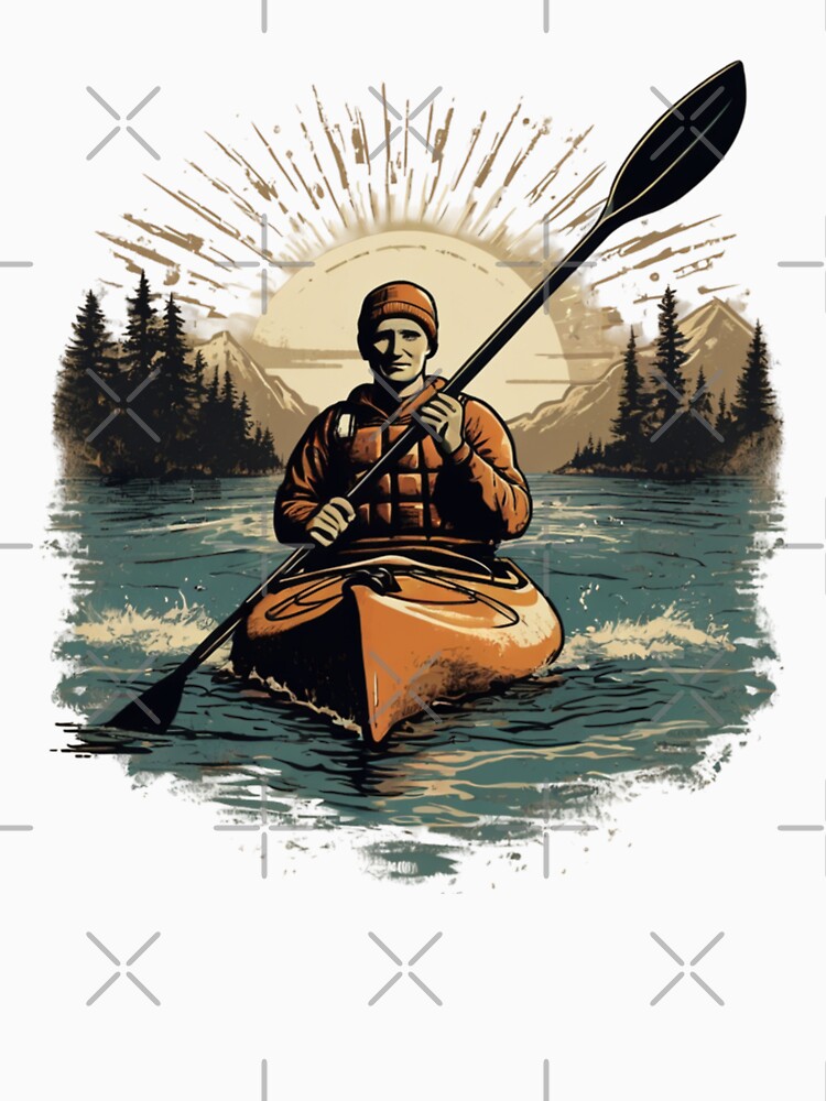 Kayaking Graphic Kayak Figure Kayaker Canoe Paddling by SOUFIANE1991