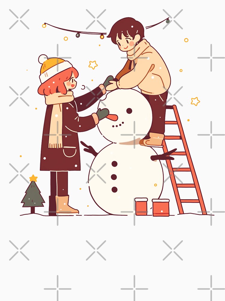 Cute couple decorating a Snowman by MendaciousMina