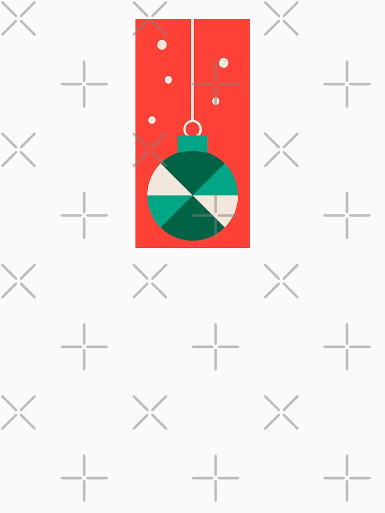 Geometric Christmas Ornament with Snowflakes by EliveraDesigns
