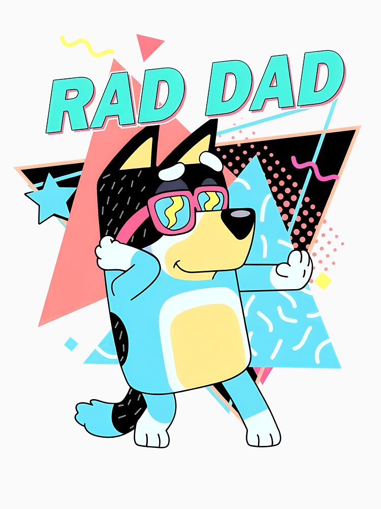 Rad Dad 80s Retro Dab Blueys by oriMarchive