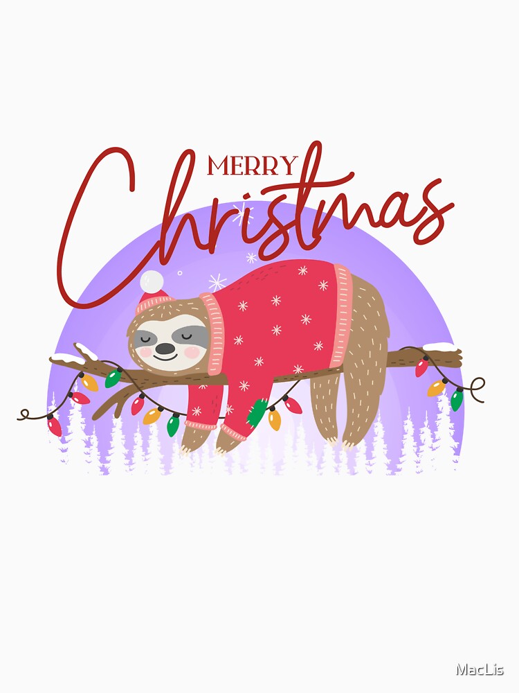 Merry Christmas Sloth by MacLis