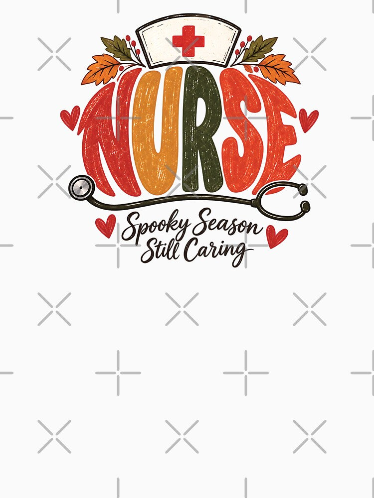 Nurse Pumpkin Fall Shirt – Spooky Season Still Caring – Autumn Nurse Design by MAPDDesigns