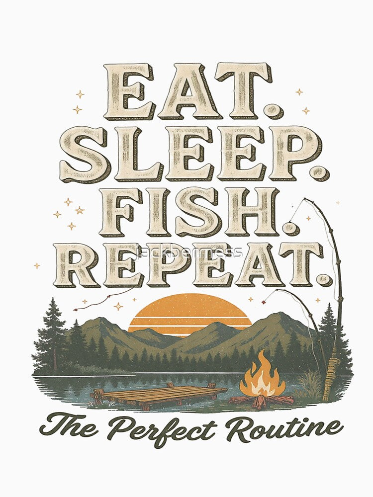 Eat Sleep Fish Repeat by jackbermess