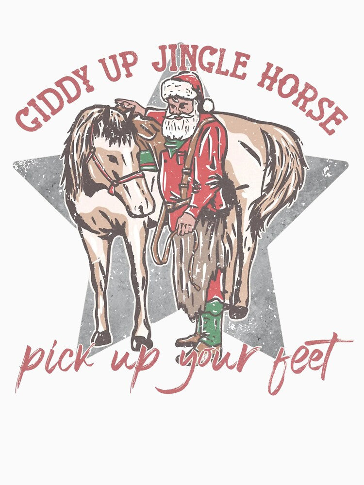 Giddy Up Jingle Horse Cowboy Christmas by sapnaela