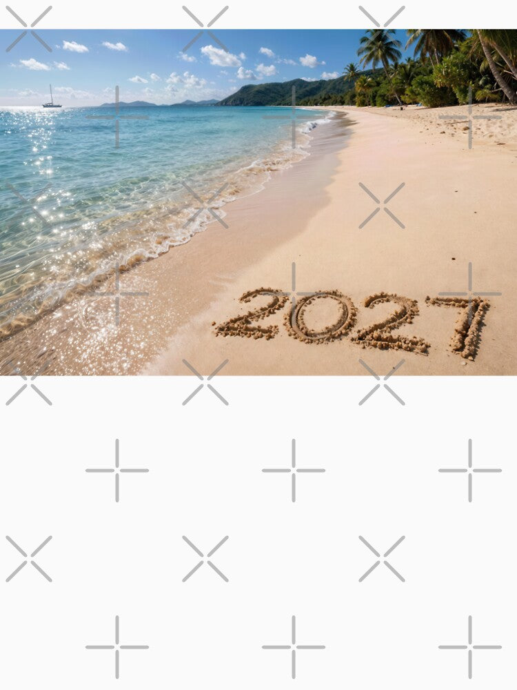 New Year 2027 Tropical Beach by Maria Dryfhout