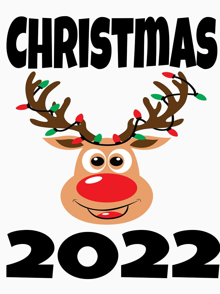 Matching Family Christmas 2022 Cute Reindeer Holiday Lights Group by Amazingtaste