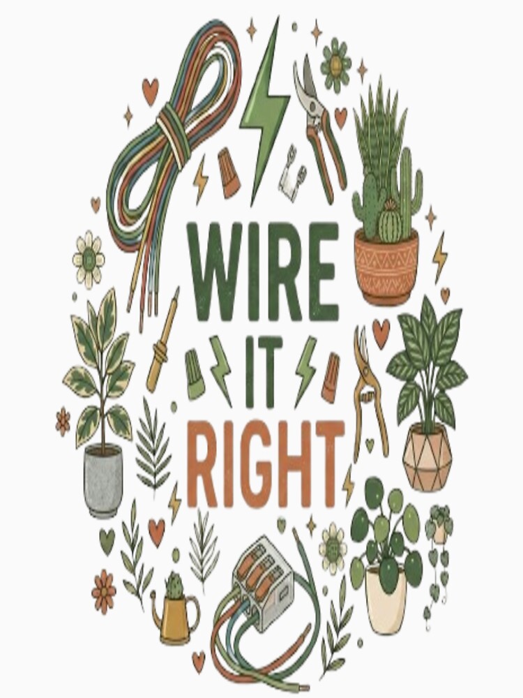 Wire It Right Funny Electrician Electrical Worker Gift by ArtsyElegance4U ⭐⭐⭐⭐⭐