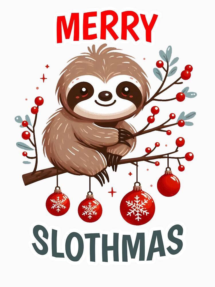 sloth christmas by LemuellTrends