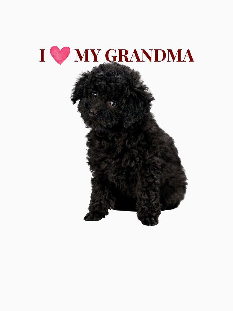 I Love My Grandma Cute Poodle Dog Gift by chaos-and-curls