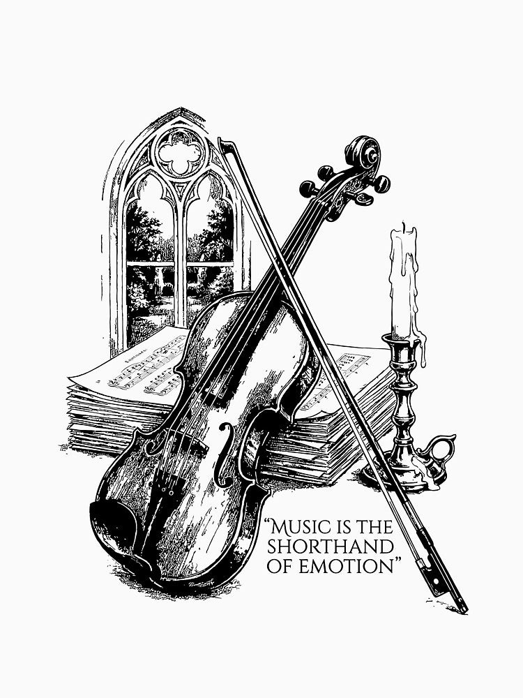 Taper Candle & Violin Nocturne - Romantic Dark Academia by bapupa