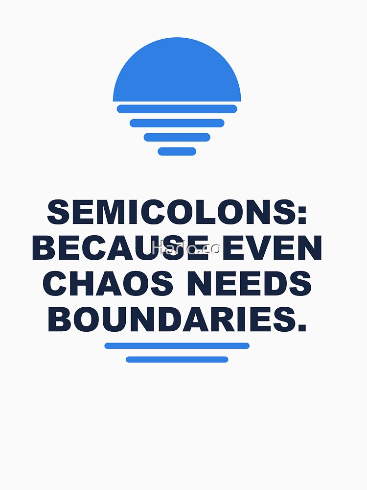 Coder Semicolons - Engineer Gift  - Light Edition by Harlo.co