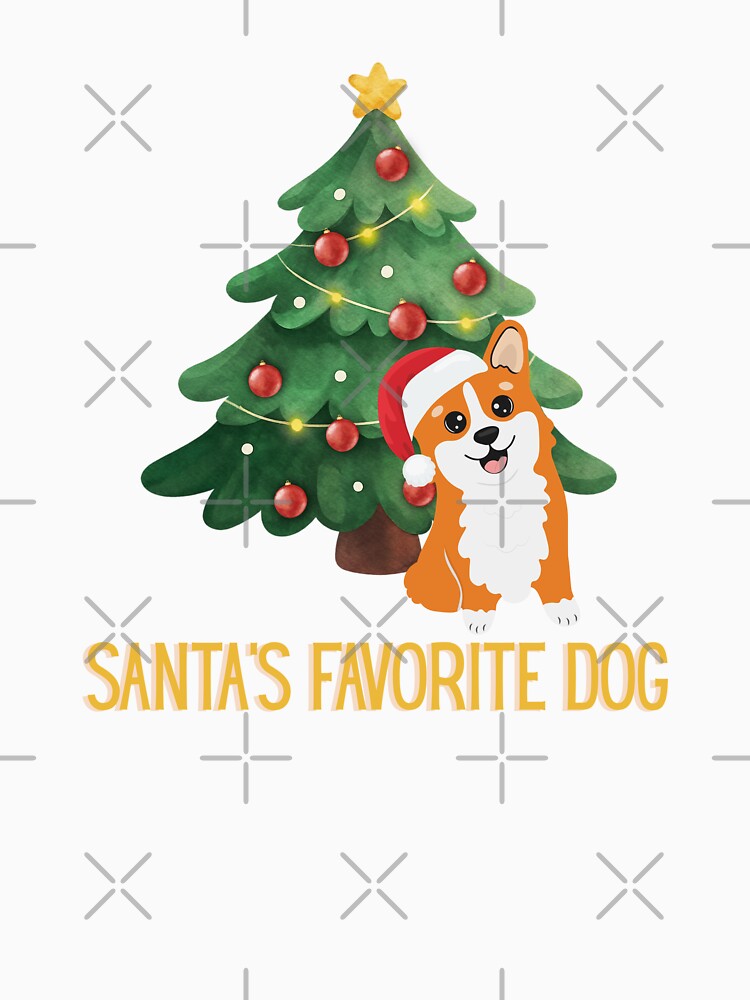 Santa’s Favorite Dog with Christmas Hat by Inkworksbyshery