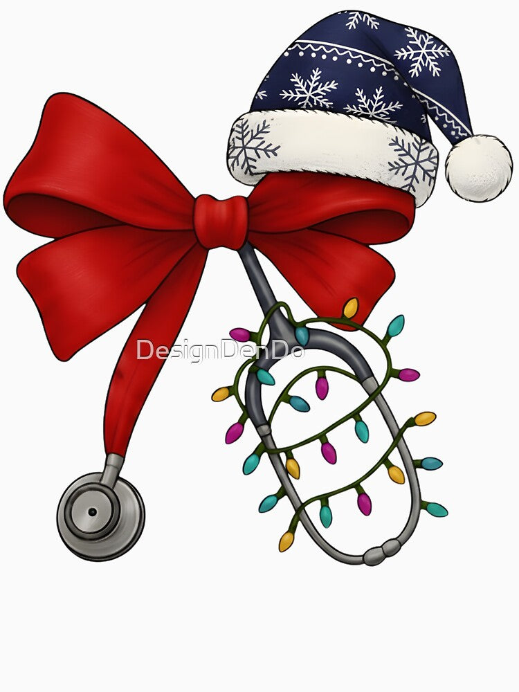 Nurse Christmas Coquette, Merry Christmas, Nurse, Santa Christmas, Nurse Life Christmas, Stethoscope by DesignDenDo ⭐⭐⭐⭐⭐