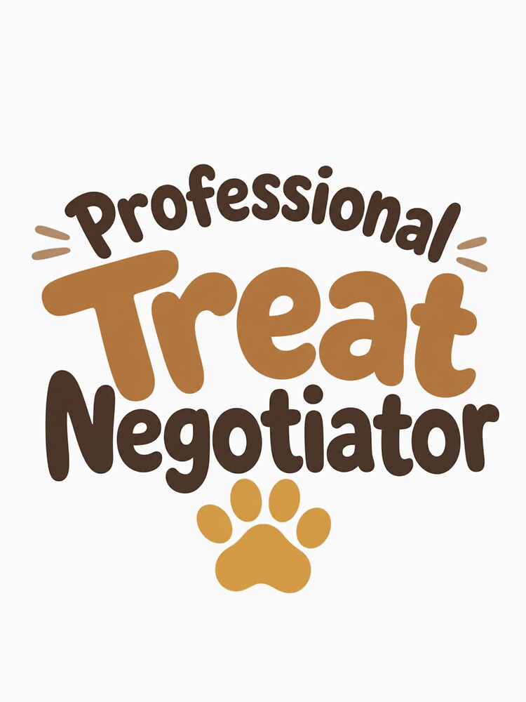 Professional Treat Negotiator Golden Retriever Dog Dad T-Shirt by Ashley critters