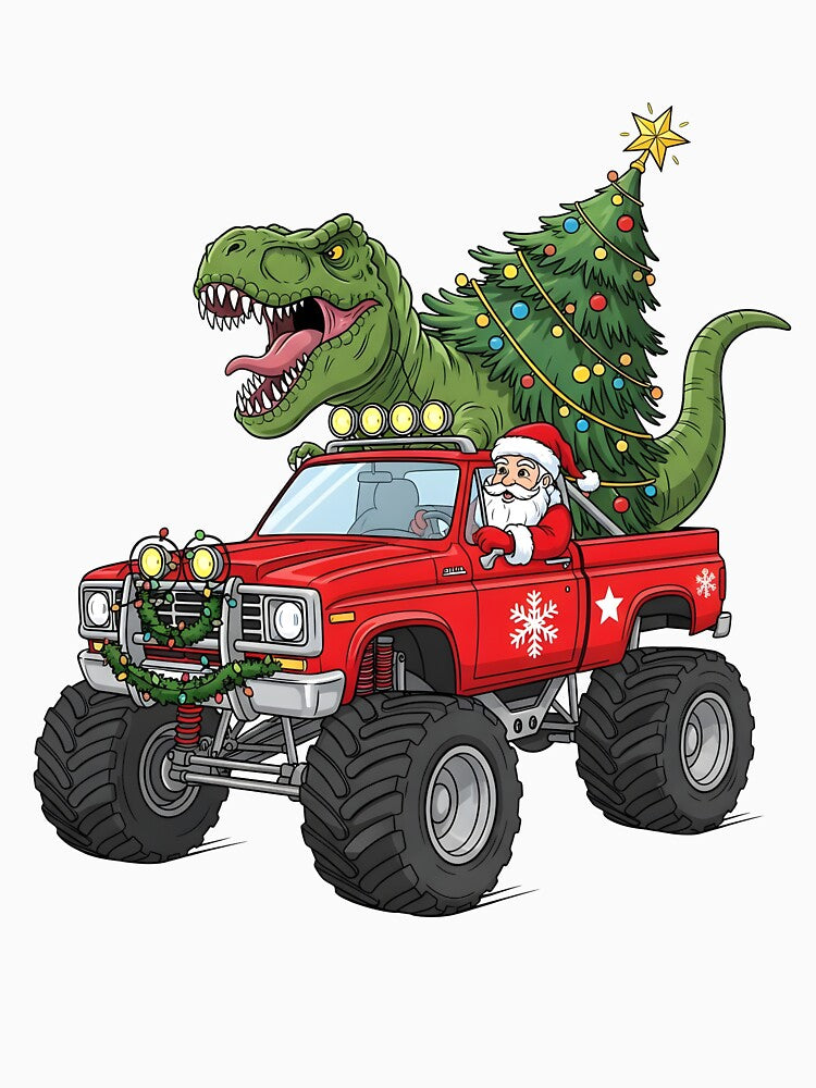 Santa's Dino Truck Christmas by KroghDs