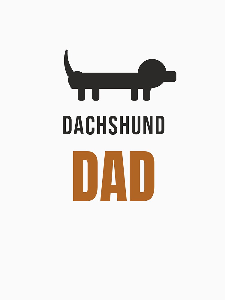 Dachshund Dad Funny Wiener Dog Father Gift by InkAndPaws