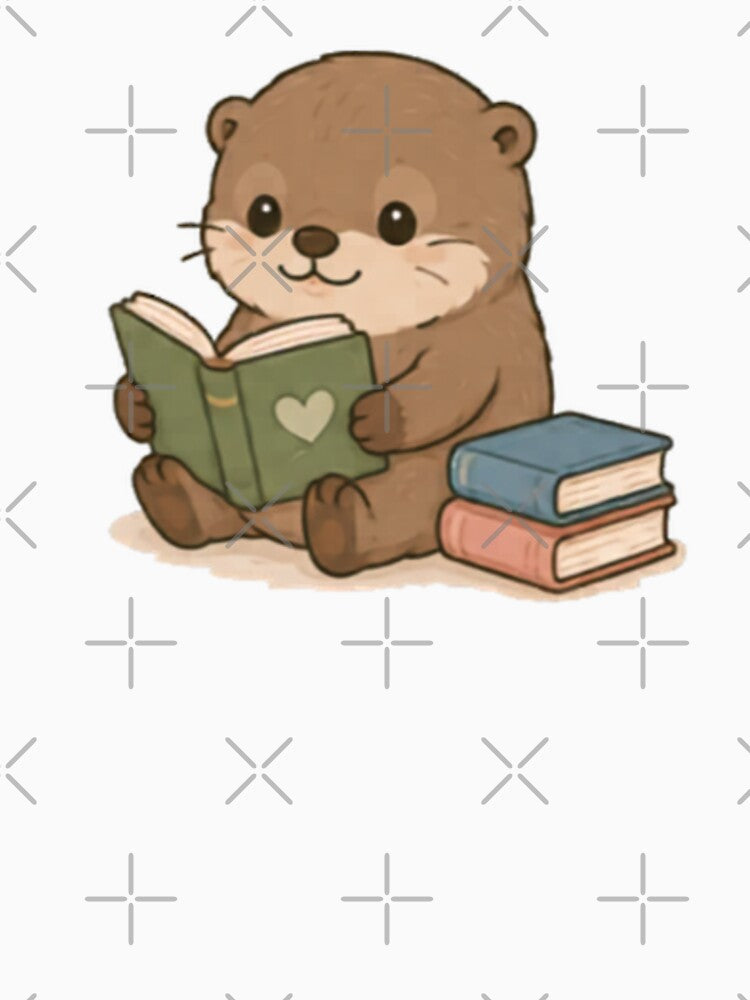 Cute Bookworm Otter by MellowMunchkins