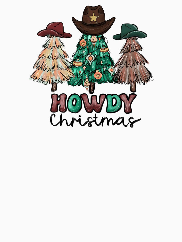 Retro Cowboy Christmas Trees Western by coopercreekco