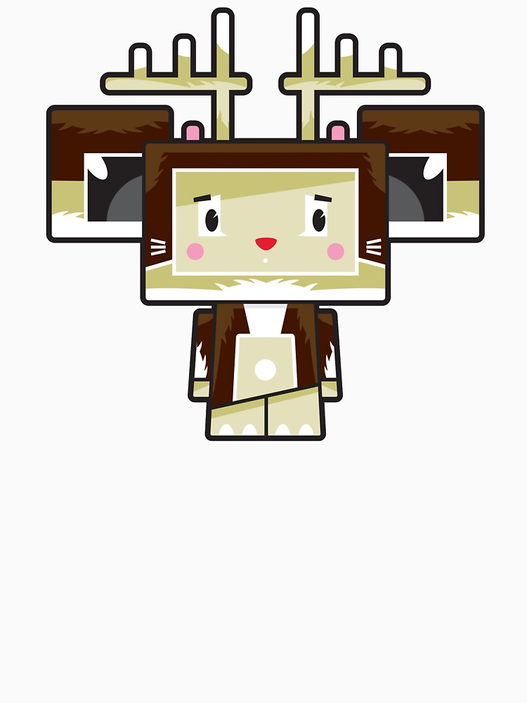 Cute Cartoon Blockimals Reindeer Character by MurphyCreative