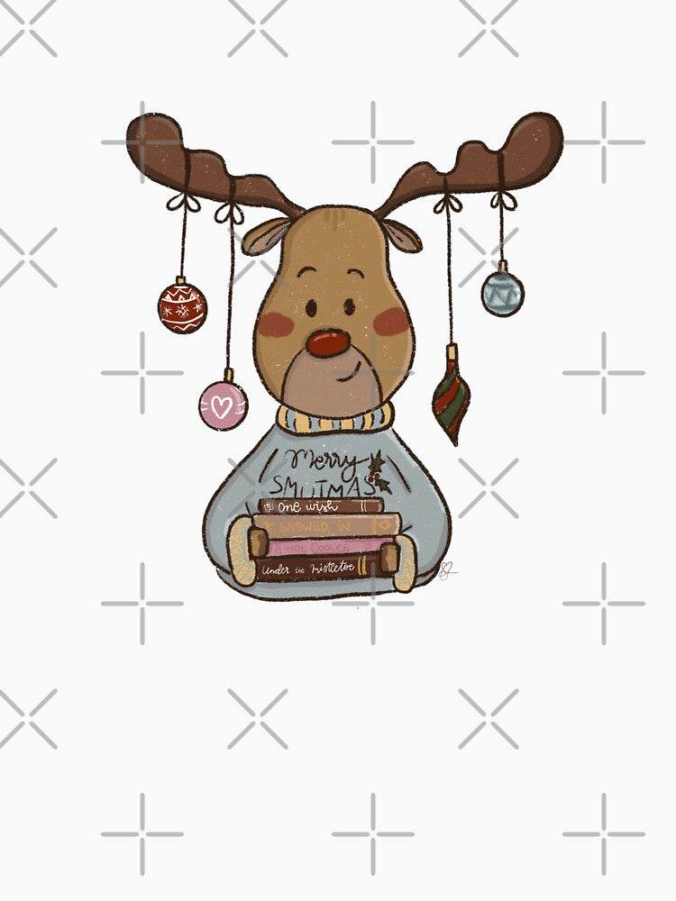 Christmas Reindeer with books by MadebyRebee