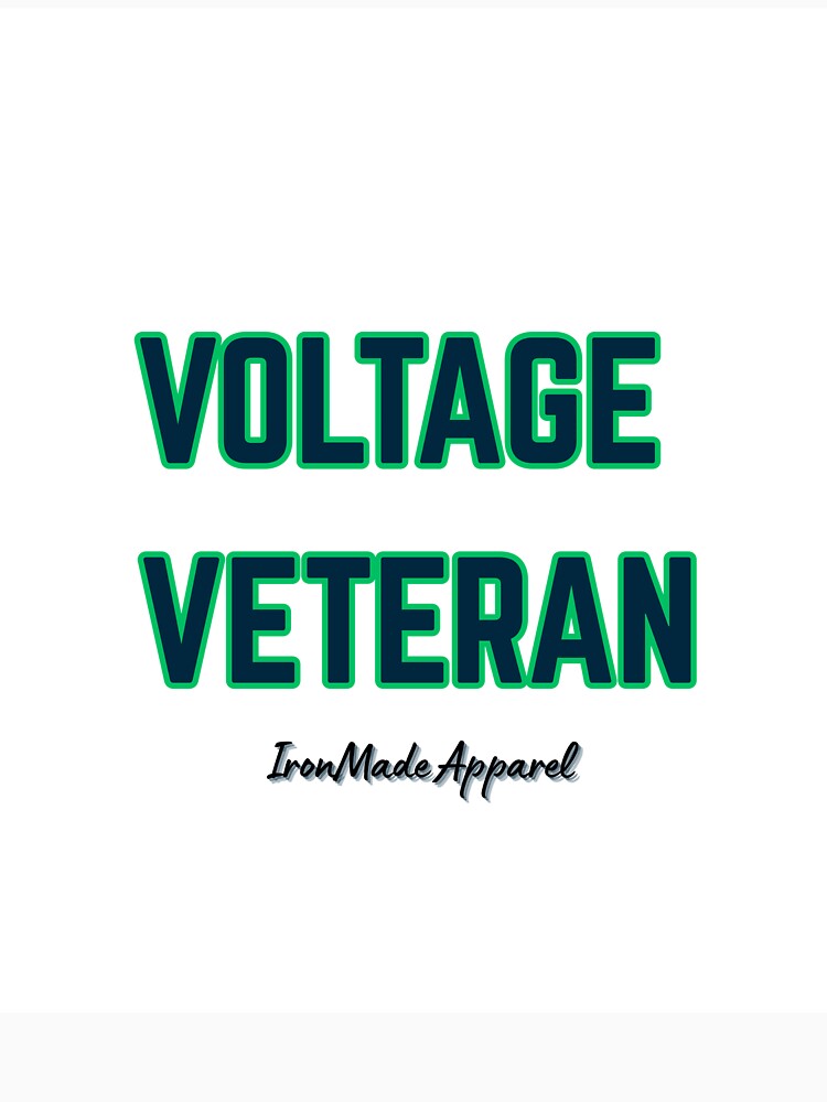 Voltage Veteran Electrician T-Shirt – Funny Electrician Gift for Lineman, Electrical Worker, Journeyman Electrician Pride Shirt by IronMade Apparel