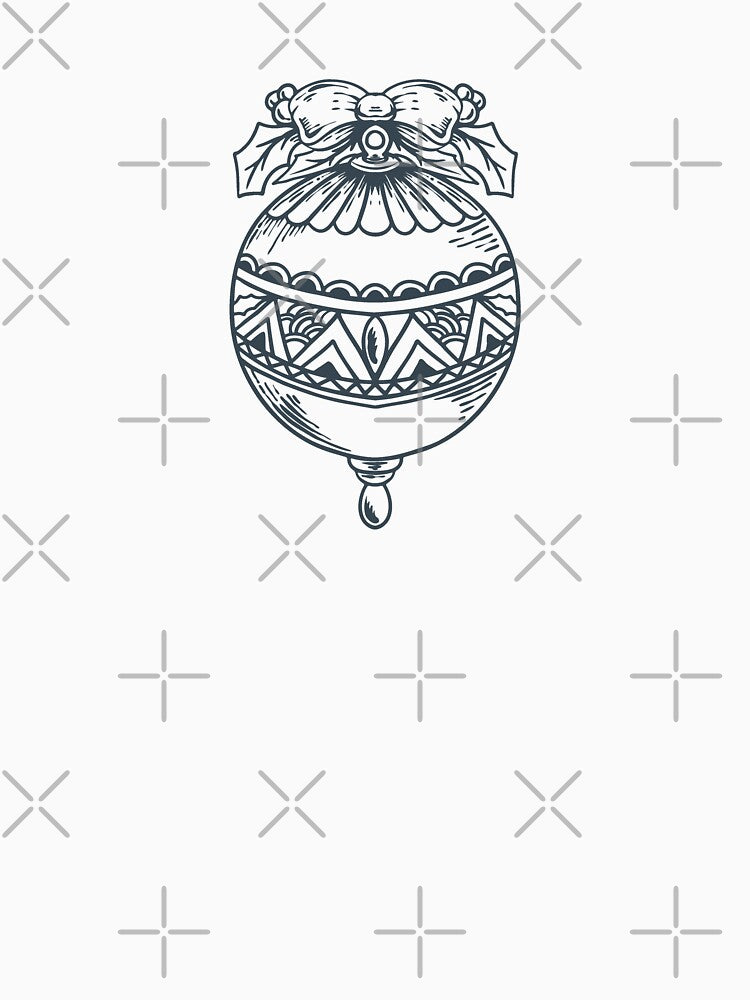 Charcoal Vintage Christmas Ornament Design by pattern-archive
