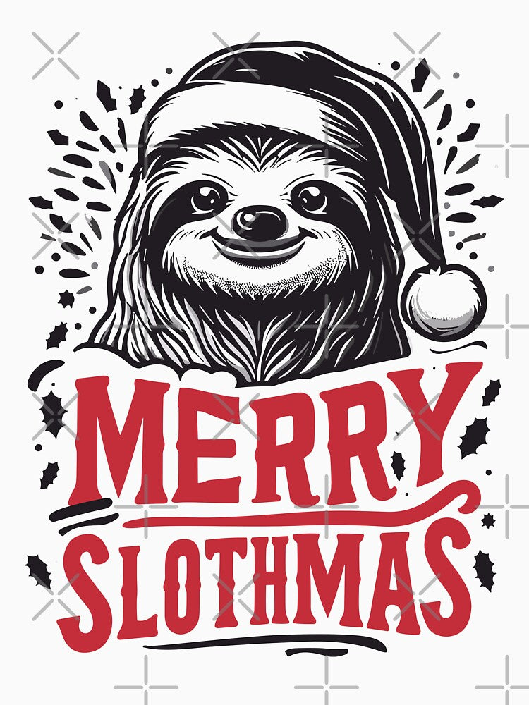 Merry Slothmas, Merry Christmas by printerrificart