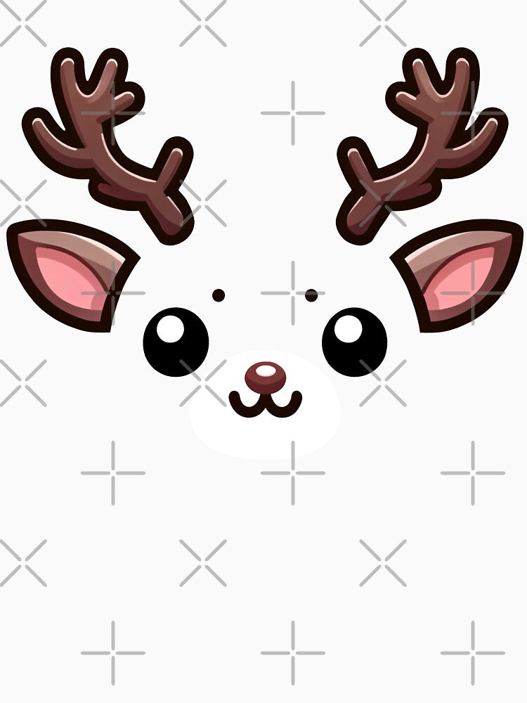 Funny Christmas Reindeer Face Matching Family by 4TeeToo