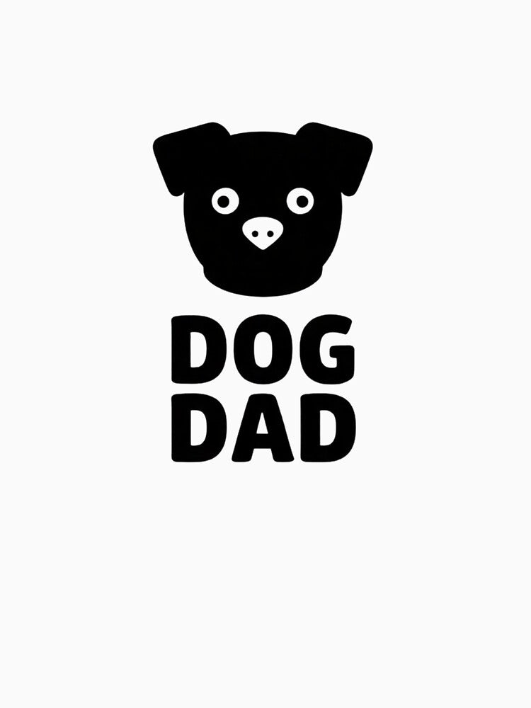 Dog Dad Cute Puppy Face Outline Minimalist Dog Lover by NeonSketch Lab