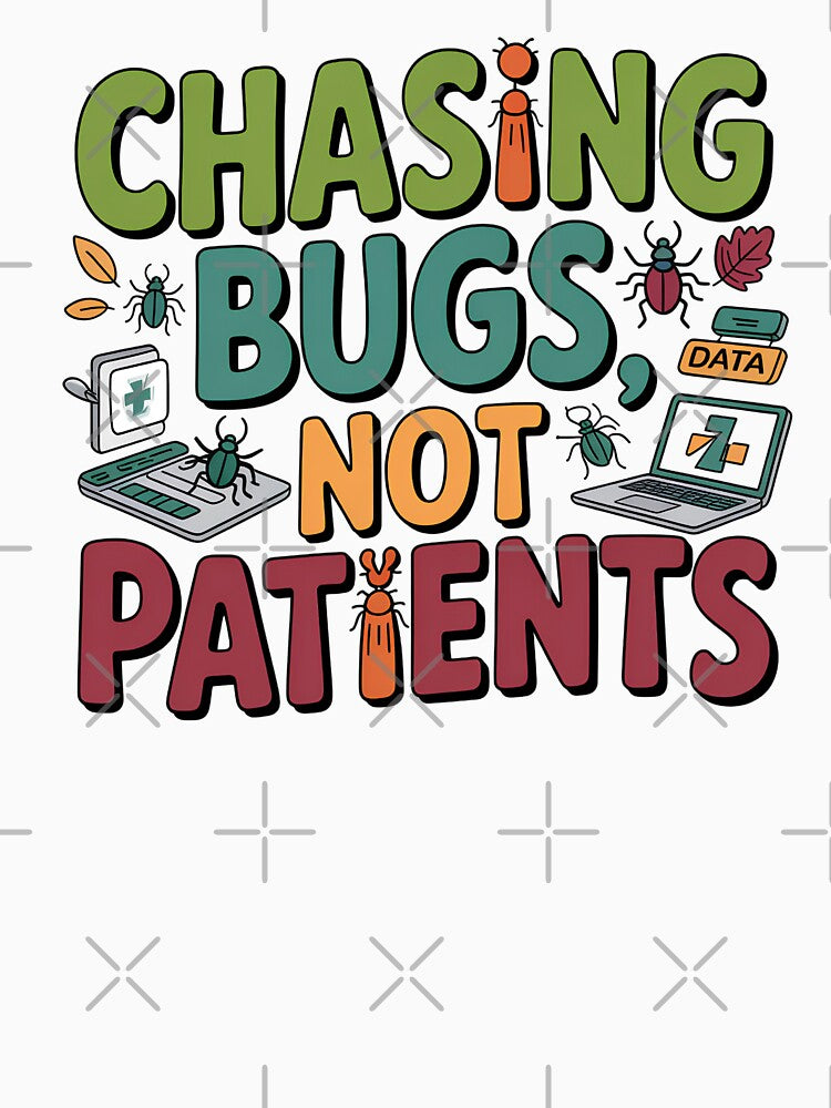 Nursing Informatics Nurse Chasing Bugs Not Patients Fall Autumn Tech Nurse by CuteDesignables