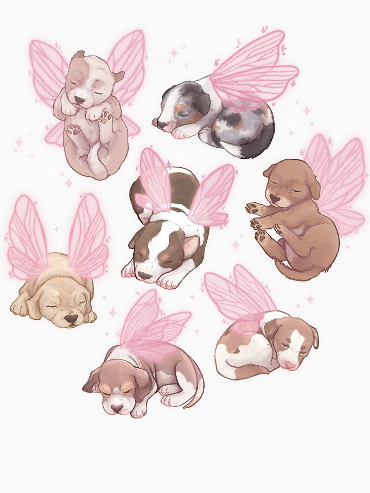 Fairy Puppies by LilPinkGoblin