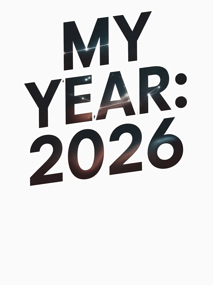 My Year 2026 - Bold Galaxy Typography New Year Statement by DarylWelsh2024