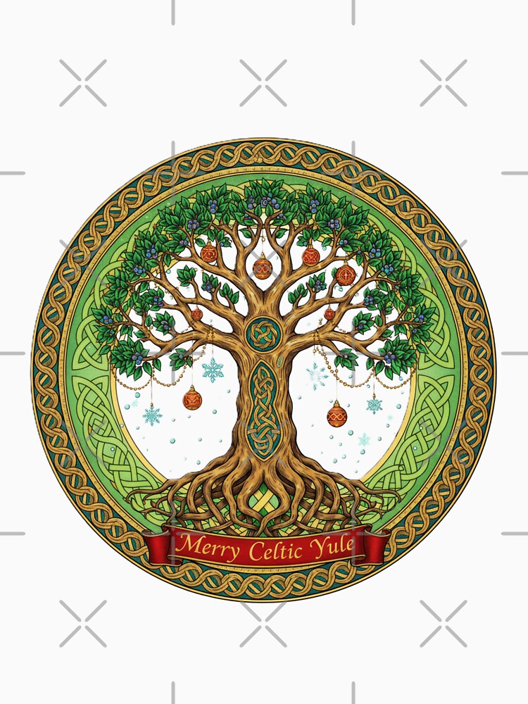 Merry Celtic Yule – Tree of Life Winter Solstice Design by CelticSoulShop