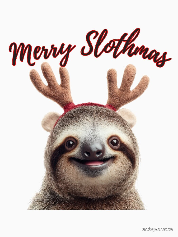 Merry Slothmas- funny for Christmas by artbyveresca