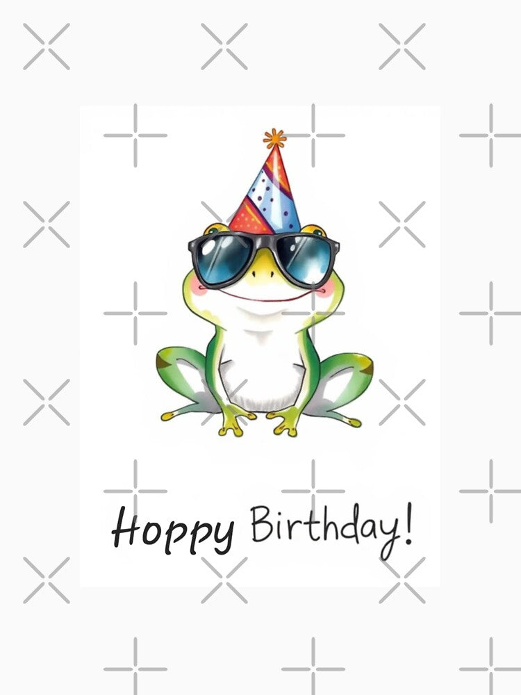 Hoppy Birthday cute kawaii meme gift balloons frog by CheeseBlueprint