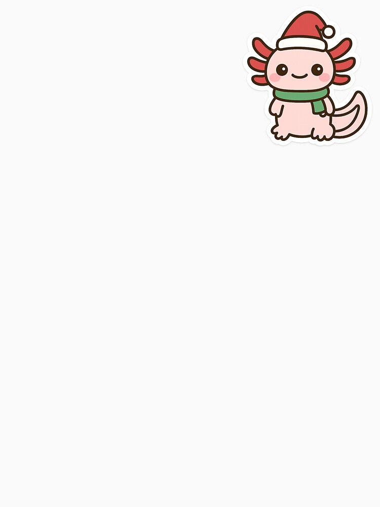 Kawaii Christmas Axolotl by SnugglePod Studio