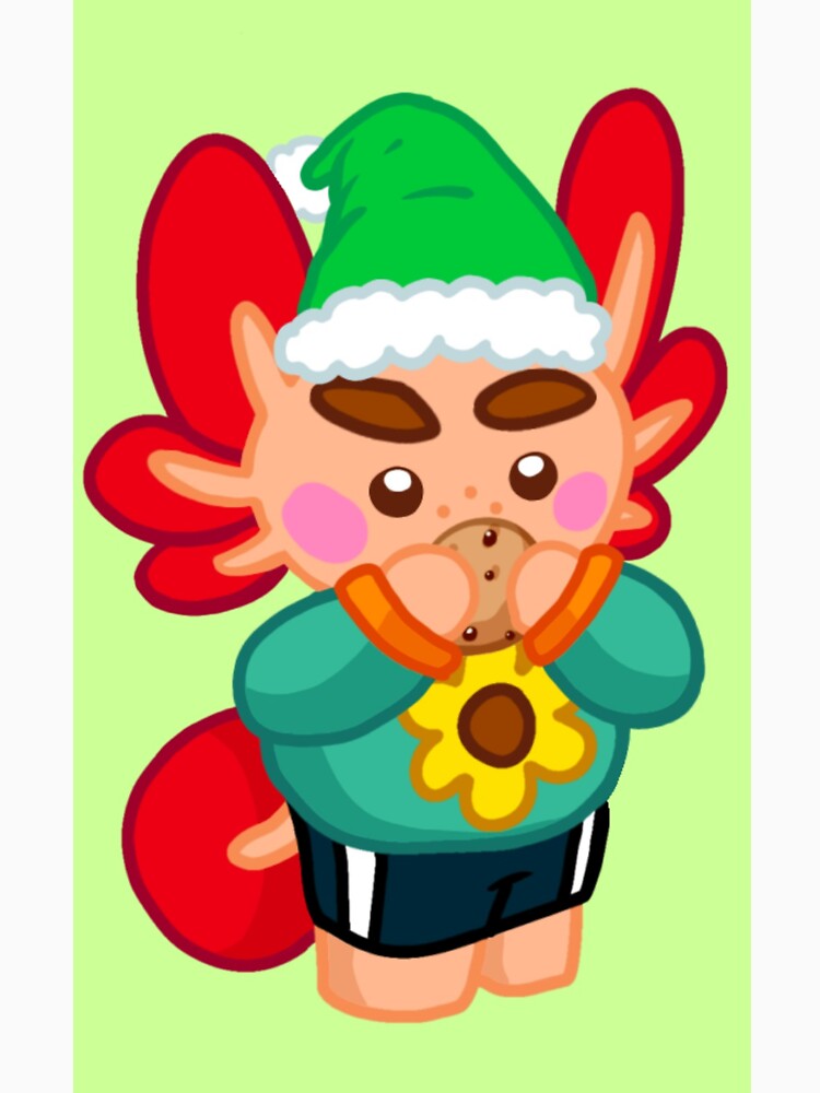 Christmas Axel the axolotl with cookie by billp227
