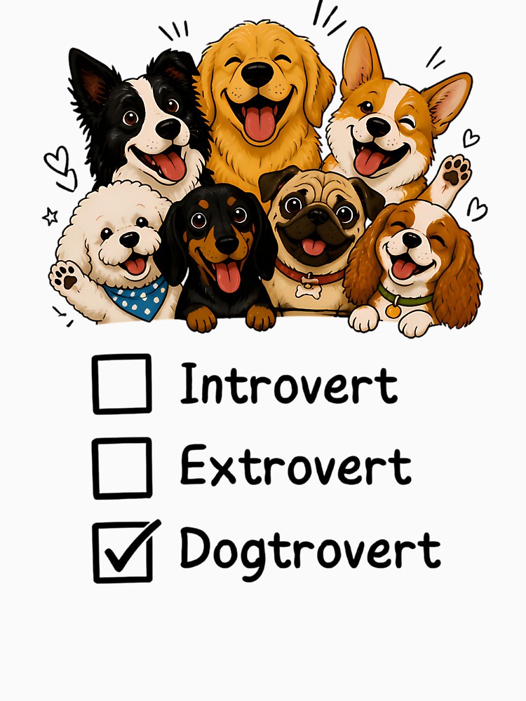 Dogtrovert - Funny Dog Design by christineirist