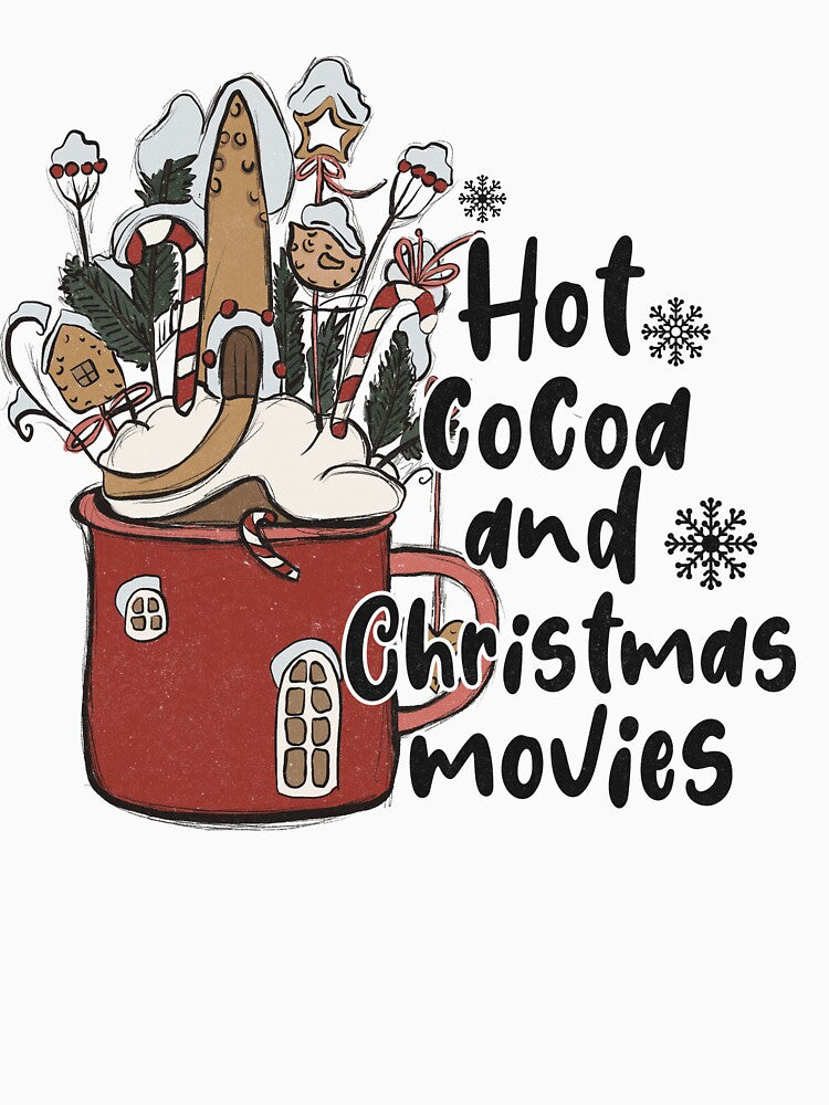 hot cocoa and christmas movies by hieuvustore