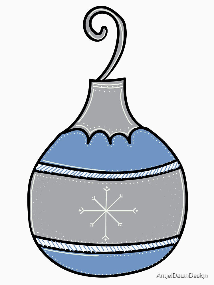 Whimsical Holiday Ball Ornament Illustration by AngelDawnDesign