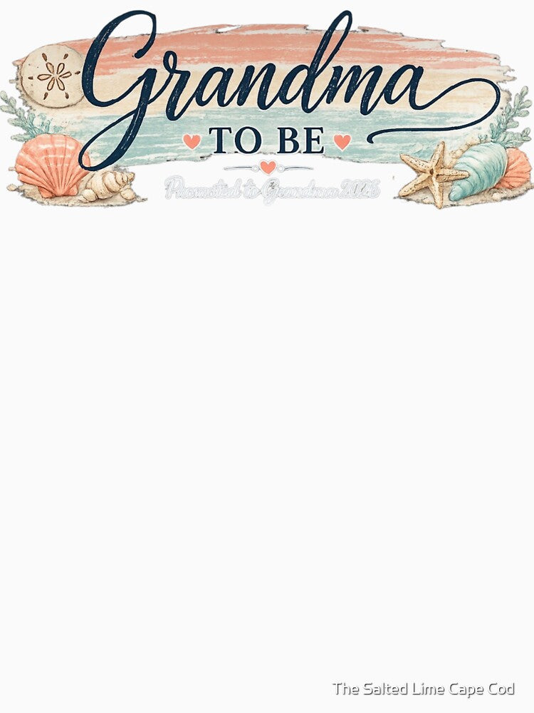 Beach Pregnancy Announcement Gift | Seashell Grandma Shirt by The Salted Lime Cape Cod