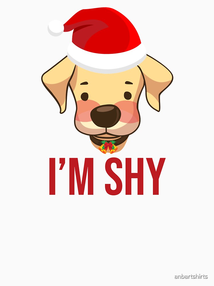 Shy Christmas Dog by anbartshirts
