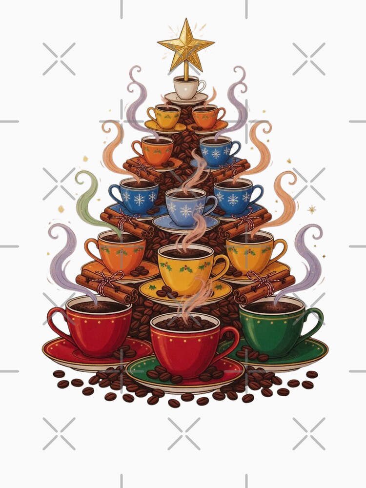 Coffee Christmas Tree Lover Barista Christmas Holiday by CF_VintageDesign