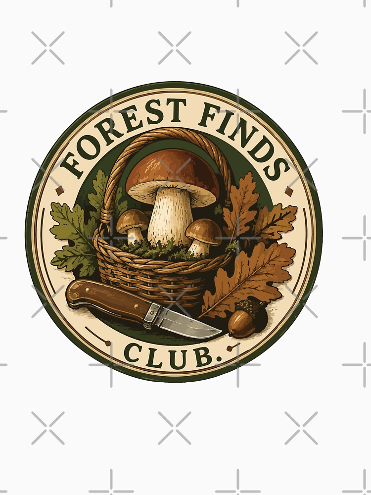 Forest Finds Club | Mushroom Foraging Badge | Mycology Lover Gift | Woodland Adventure Emblem by SimplePoDesign