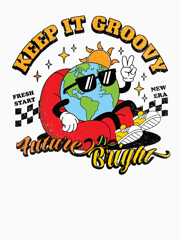 Happy New Year Global Chill Vibe T-Shirt - Retro 2026 Celebration by Quipzzy