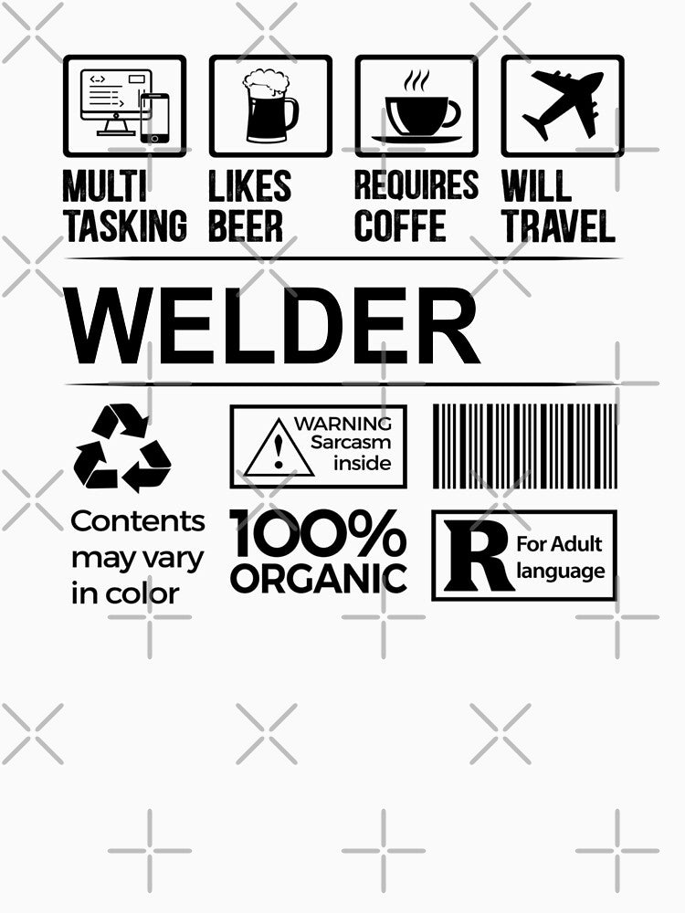 Welder T Shirt, MultiTasking Certified Job Gift Item, Job Profession,Mens Womens Girls Dad, Welder Christmas Birthday Gift by xlnv