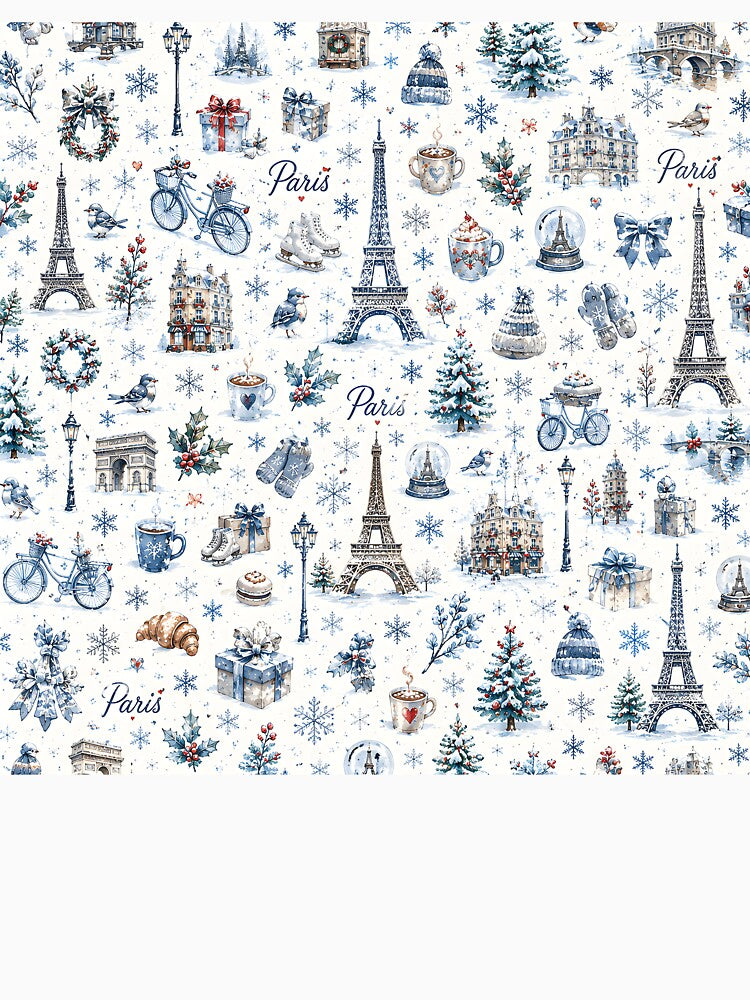 Winter in Paris Pattern by TinyWeird