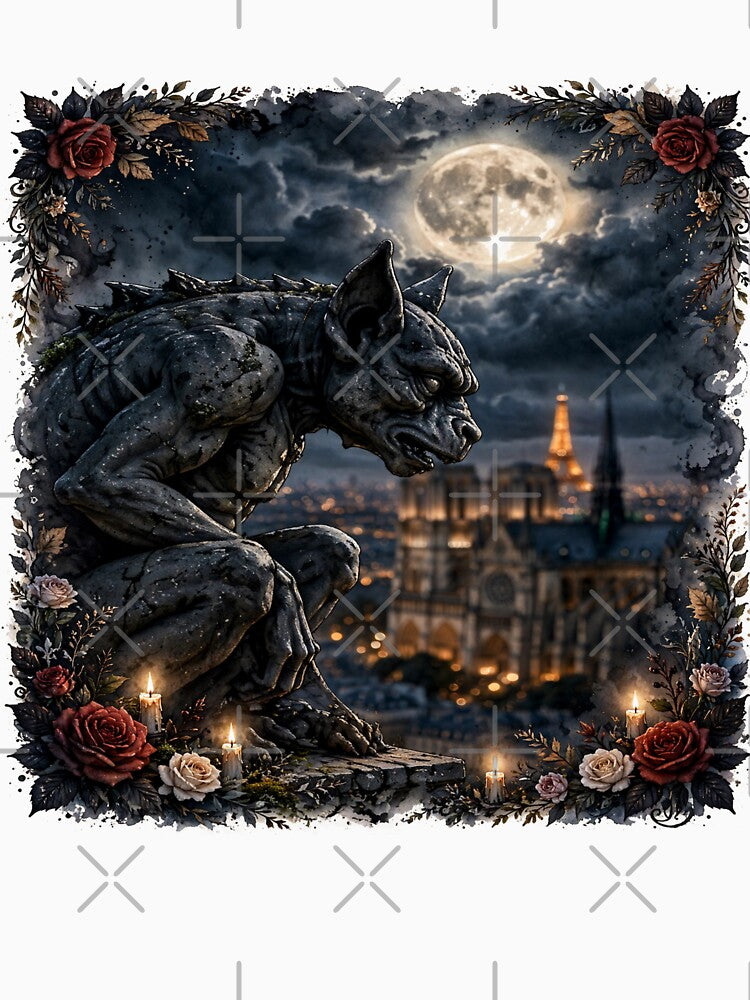 Notre Dame Gargoyle - Dark Academia Gothic Paris by Neurospicy Trolls