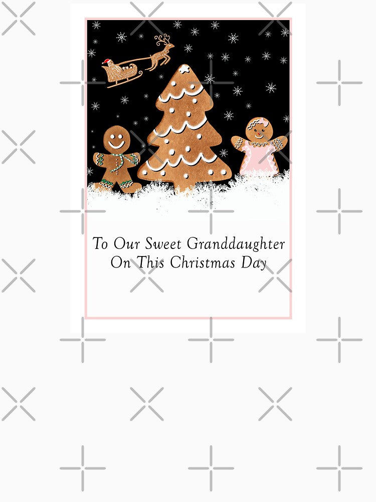 Merry Christmas Gingerbread Couple With Gingerbread Tree by daphsam